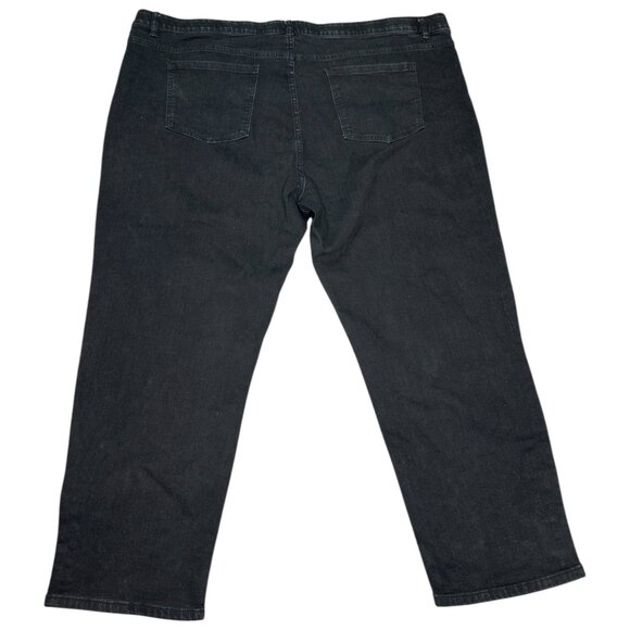 Avenue Denim Womens Black Jeans Size 30 Stretch Decorative Button Detail Pockets - Picture 3 of 11